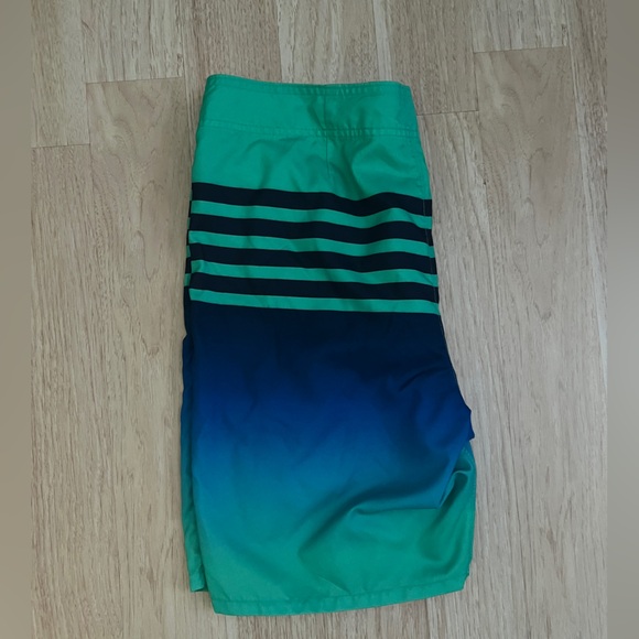 Men’s Hollister Gradient Blue and Green Swim Shorts Sz 34 - Picture 3 of 4